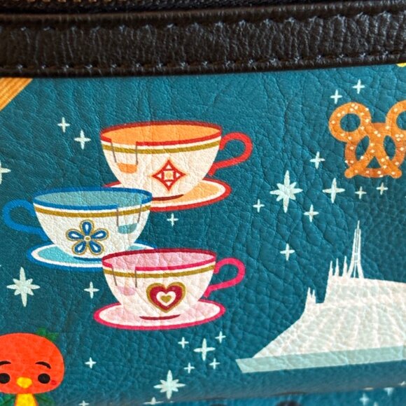 DISNEY PARKS LOUNGEFLY BACKPACK Disney Characters Blue EUC - Picture 16 of 16